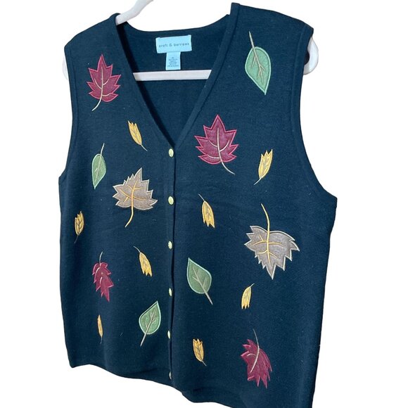 Croft & Barrow Fall Sweater Vest Black Size XL - Picture 2 of 3